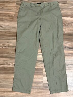 Talbots Women’s Relaxed Chino Pants Sz. 8 Olive Green Stretch Cotton Career